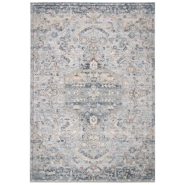 Flowers First 2 ft. x 2 ft. 9 in. Martha Stewart Area Rug, Ivory & Grey FL2149348 - main